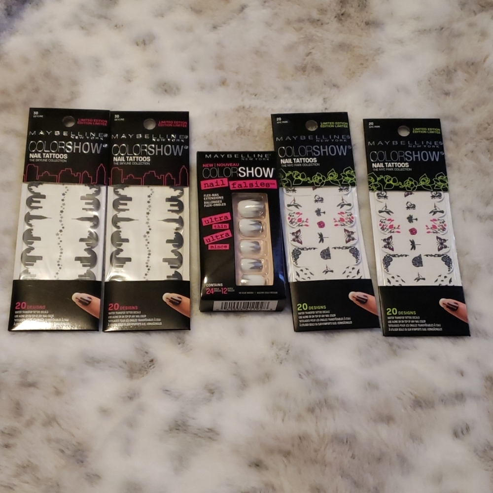 Maybelline nail falsies (press ons), 4 nail tattoo